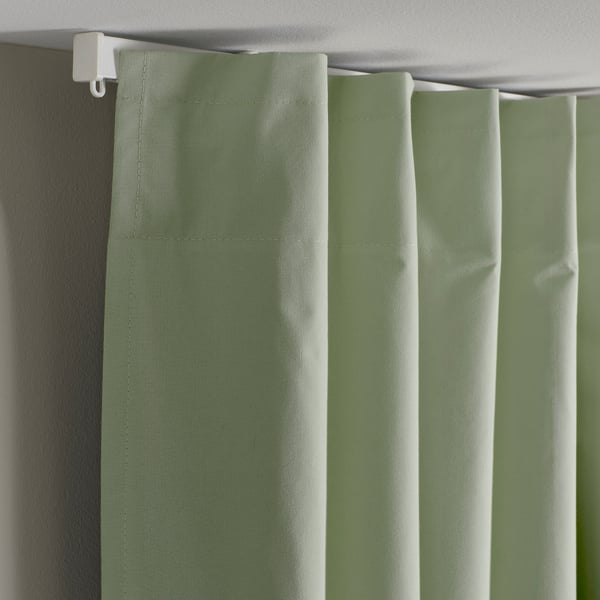 BENGTA Rideau occultant, 1 pièce, vert/ruflette, 210x300 cm