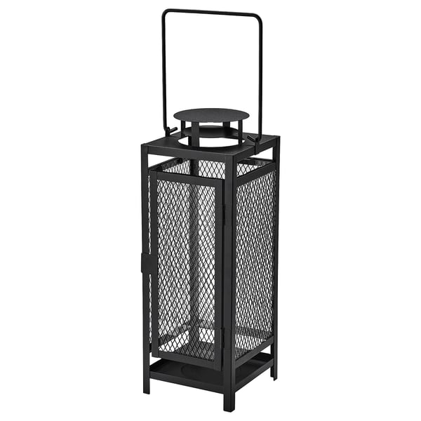 BERGGRAN Lanterne bougie bloc, intérieur/extérieur anthracite, 34 cm