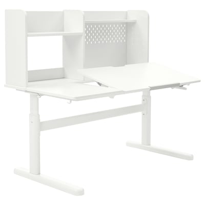 BERGLÄRKA Bureau, blanc/inclinable, 120x70 cm