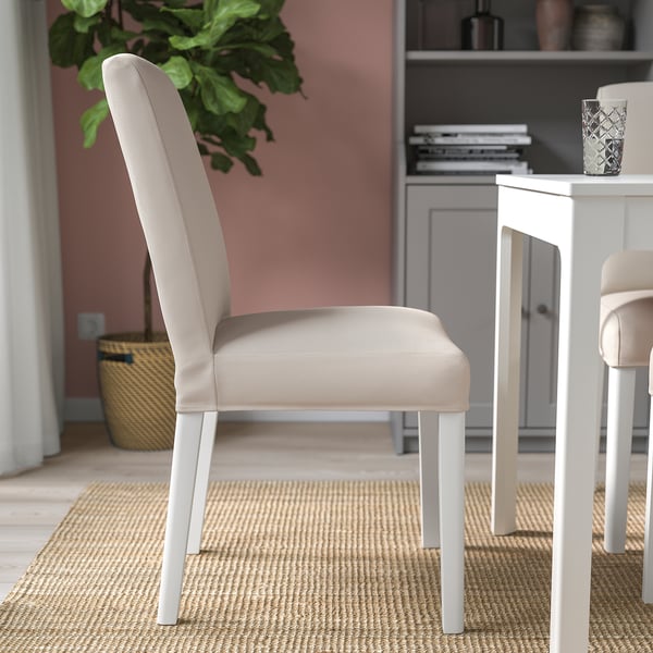 BERGMUND Chaise, blanc/Hallarp beige