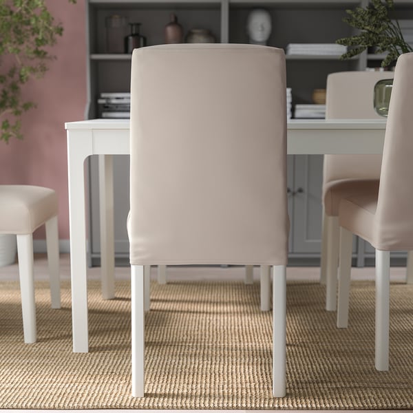 BERGMUND Chaise, blanc/Hallarp beige