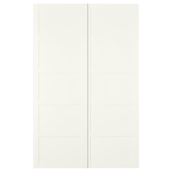 BERGSBO Jeu 2 ptes coul, blanc, 150x236 cm