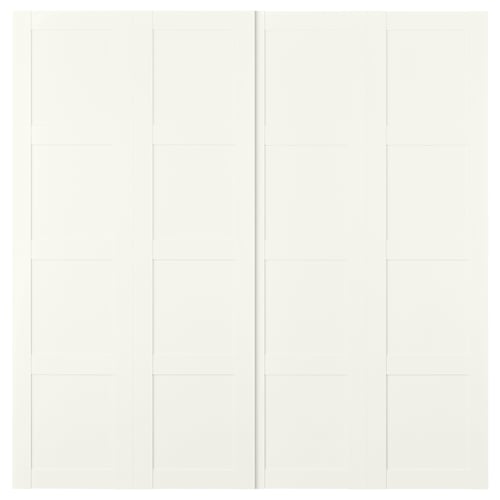 BERGSBO Jeu 2 ptes coul, blanc, 200x201 cm