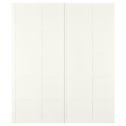BERGSBO Jeu 2 ptes coul, blanc, 200x236 cm