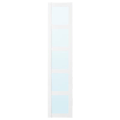 BERGSBO Porte miroir fermeture silencieuse, blanc, 50x229 cm