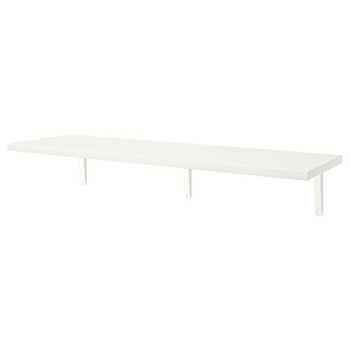 BERGSHULT / TOMTHULT Tablette avec console, blanc, 120x30 cm