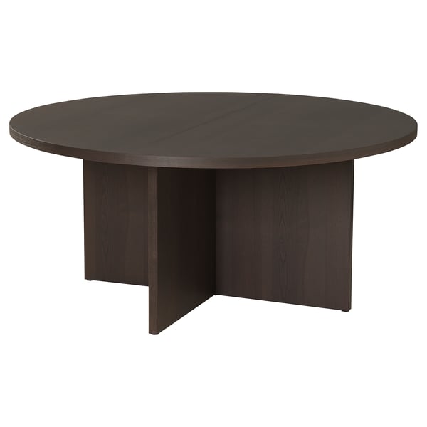 BERGSHYTTAN Table, brun foncé plaqué frêne, 165 cm