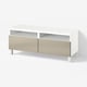 BESTÅ Banc TV avec tiroirs, blanc/Riksviken/Stubbarp effet bronze clair, 120x42x48 cm