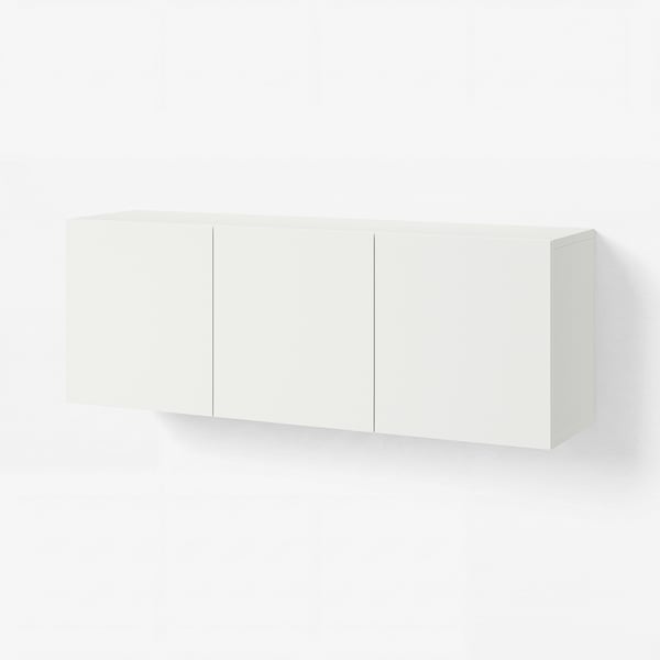 BESTÅ Combinaison rangement murale, blanc/Lappviken blanc, 180x42x64 cm