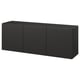 BESTÅ Combinaison rangement murale, brun noir/Hammarsmed anthracite, 180x42x64 cm