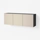 BESTÅ Combinaison rangement murale, brun noir/Lappviken beige-gris clair, 180x42x64 cm