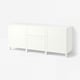 BESTÅ Combinaison rangement tiroirs, blanc/Pipmakare blanc, 180x42x75 cm
