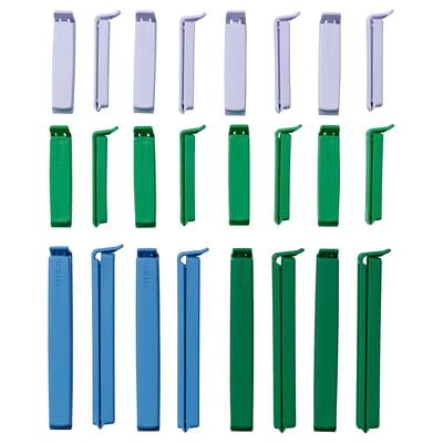 BEVARA Pince à sachet, lot de 24, multicolore