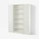 BILLY / HÖGBO Combi bibliothèque+portes vitrées, blanc, 160x202 cm