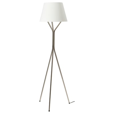 BLÄNKFYR Lampadaire, nickelé