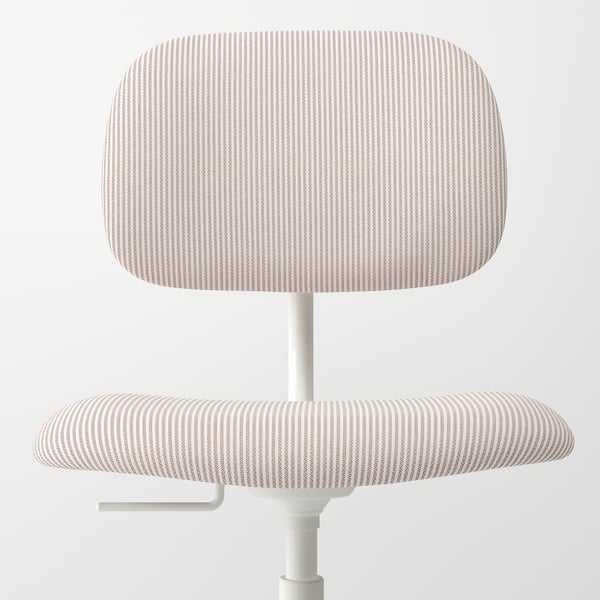 BLECKBERGET Chaise pivotante, Klovsta blanc/orange-brun