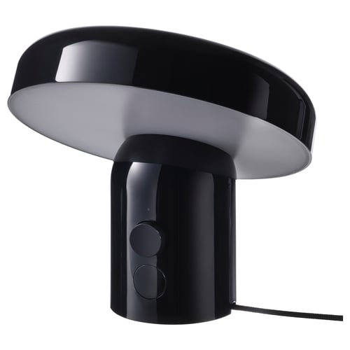 BLOMPRAKT Lampe enceinte bluetooth, noir