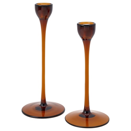 BLOMSTER Bougeoir, lot de 2, brun