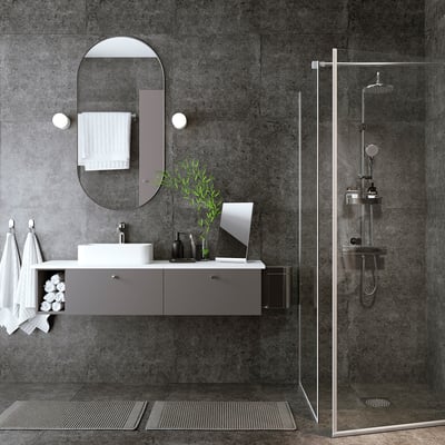BROGRUND Ensemble douche mitigeur thermo, chromé