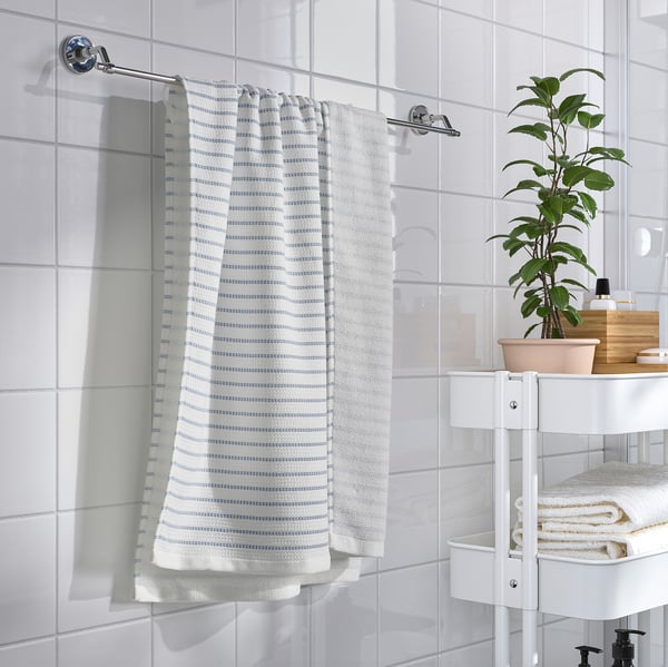 BROKGINST Serviette de bain, blanc, 70x140 cm