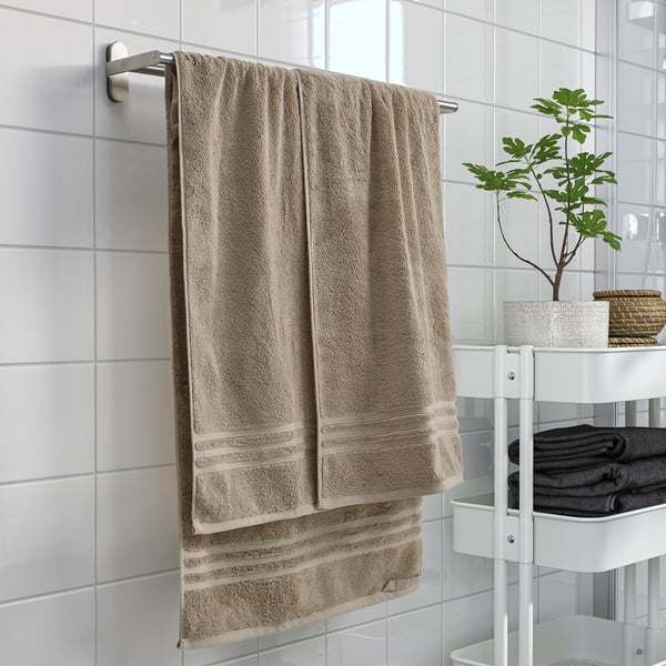 BROKGLIM Drap de bain, beige, 100x150 cm