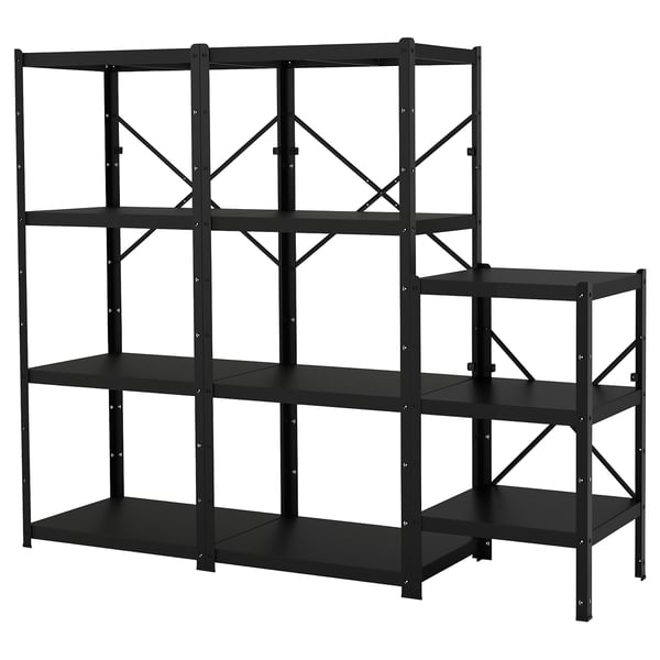 BROR Étagère, noir, 234x55x190 cm