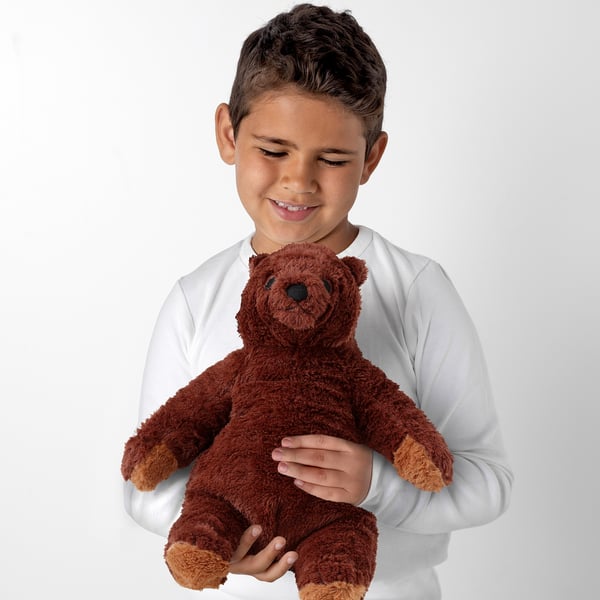 DJUNGELSKOG Peluche, brun ours, 28 cm
