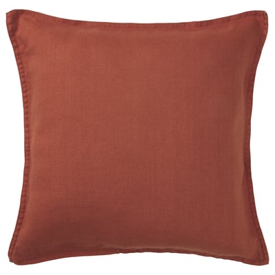 DYTÅG Housse de coussin, brun-rouge, 50x50 cm