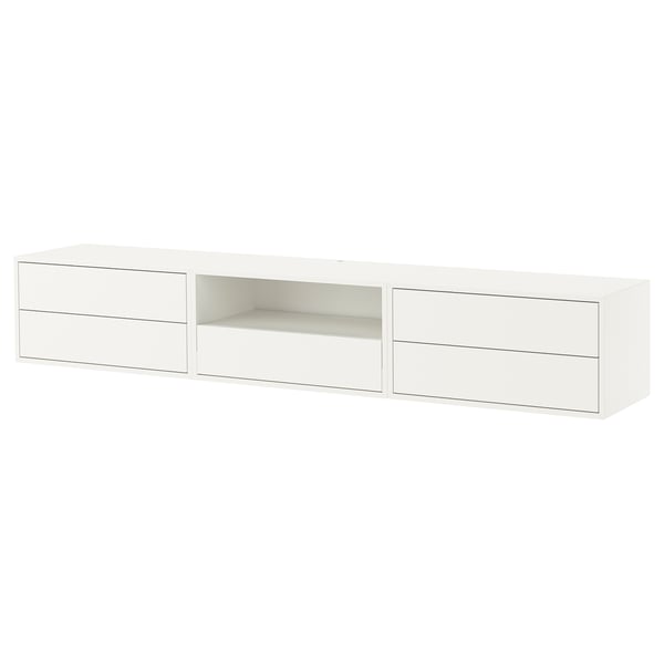 EKET Combinaison de rangement murale, blanc, 210x35x35 cm