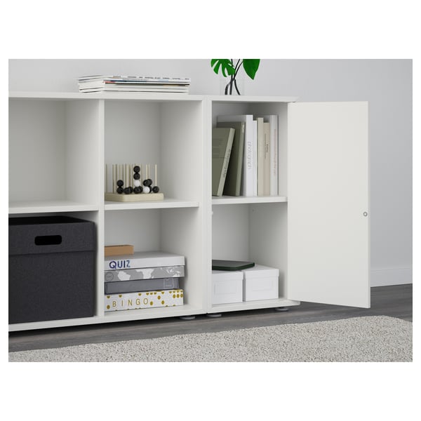 EKET Combinaison rangement avec pieds, blanc, 105x35x72 cm