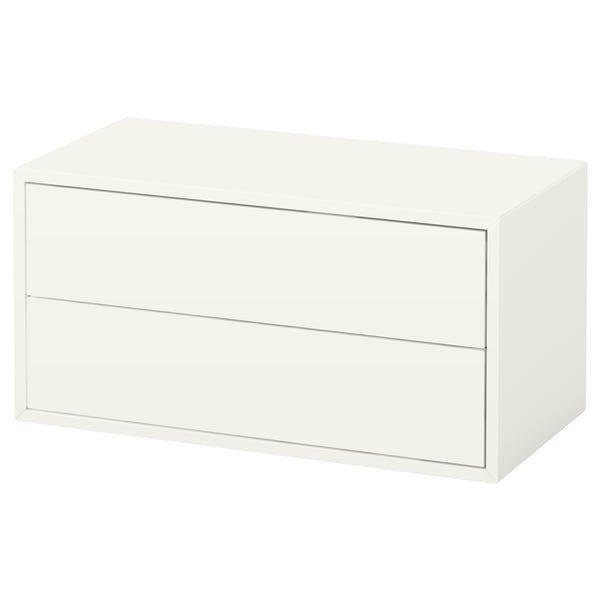 EKET Rangement 2 tiroirs, blanc, 70x35x35 cm