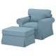 EKTORP Fauteuil avec repose-pieds, Naggen bleu gris