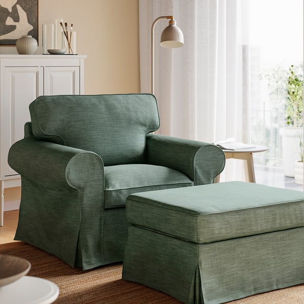 EKTORP Fauteuil, Hemmesta gris vert