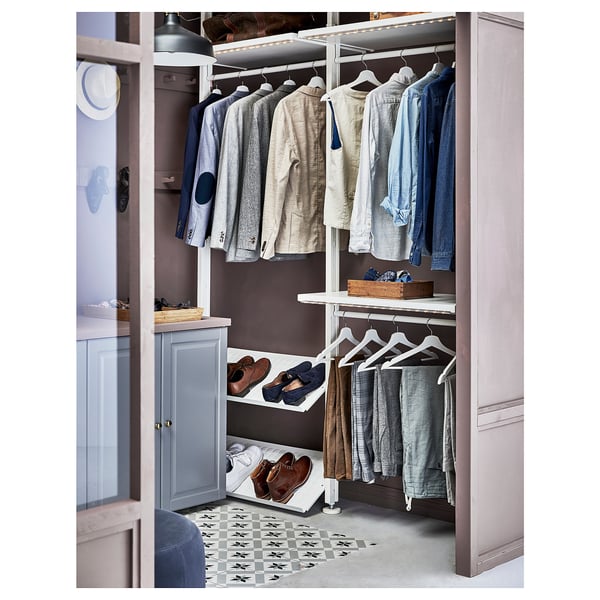 ELVARLI Combinaison armoire, blanc, 175x51x222-350 cm