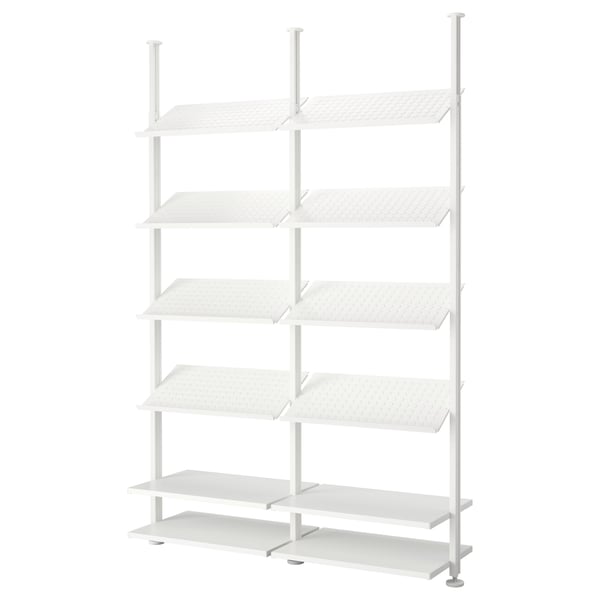 ELVARLI Combinaison de rangement ouverte, blanc, 175x51x222-350 cm