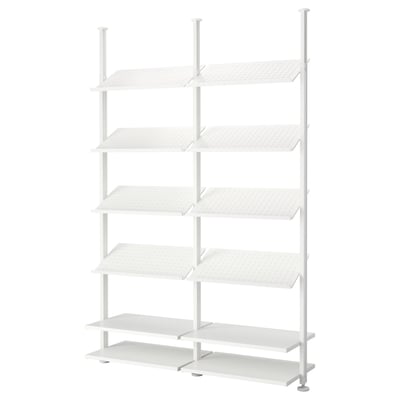 ELVARLI Combinaison de rangement ouverte, blanc, 175x51x222-350 cm