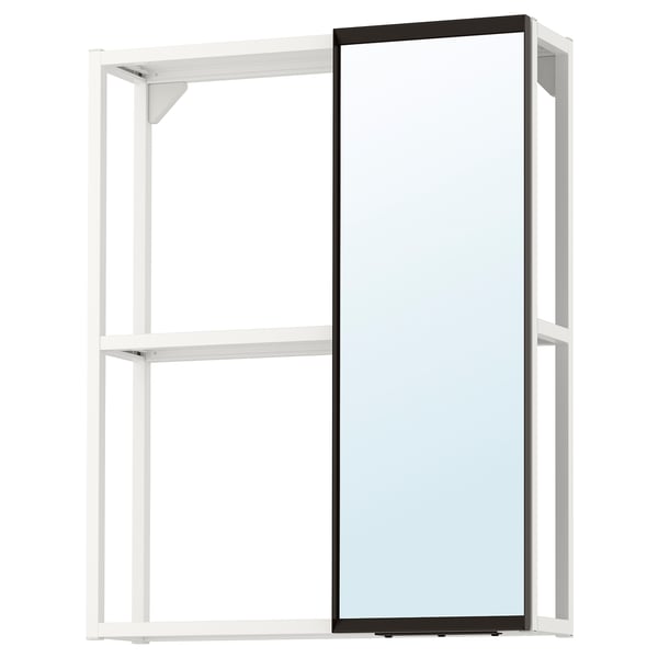 ENHET Meuble avec miroir, blanc, 60x17x75 cm