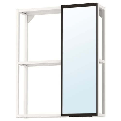 ENHET Meuble avec miroir, blanc, 60x17x75 cm