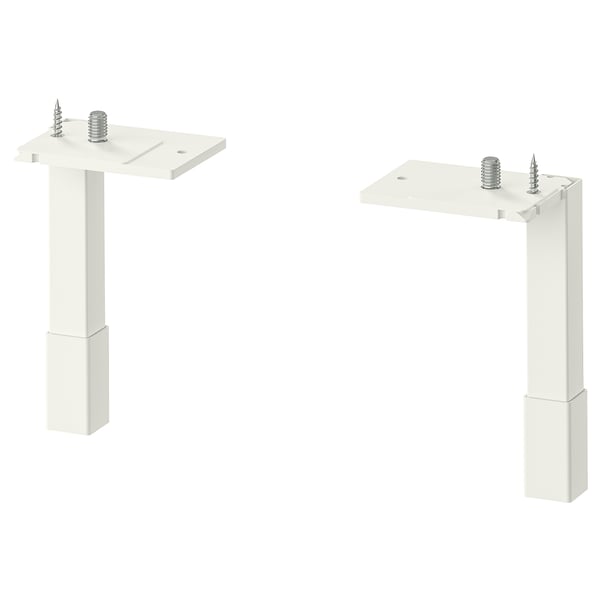 ENHET Pieds pour meuble de rangement, blanc, 12.5 cm