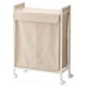 ENHET Sac à linge sur roulettes, blanc, 80 l