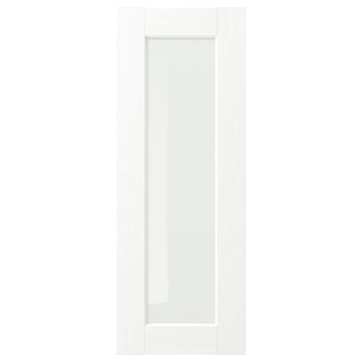 ENKÖPING Porte vitrée, blanc effet bois, 30x80 cm