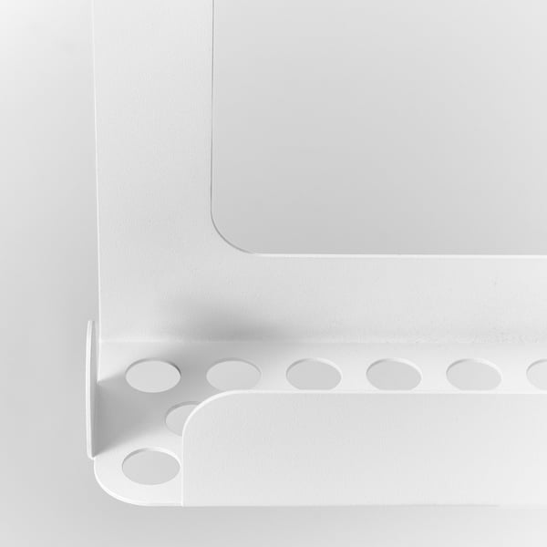 ENUDDEN Tablette douche suspendue+crochets, blanc, 31x9x51 cm