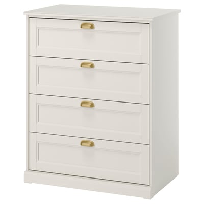 FÅGELFJÄLLET Commode 4 tiroirs, blanc cassé, 82x51x101 cm