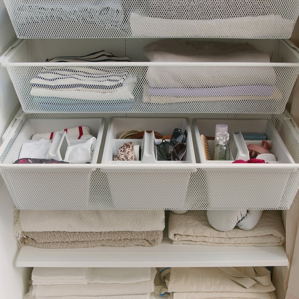 FÅNGGRÖDA Accessoire avec compartiments, gris clair, 35x24x14 cm