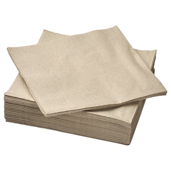 FANTASTISK Serviettes en papier, beige, 40x40 cm
