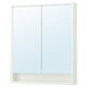 FAXÄLVEN Meuble à miroir éclairage intégré, blanc, 80x15x95 cm