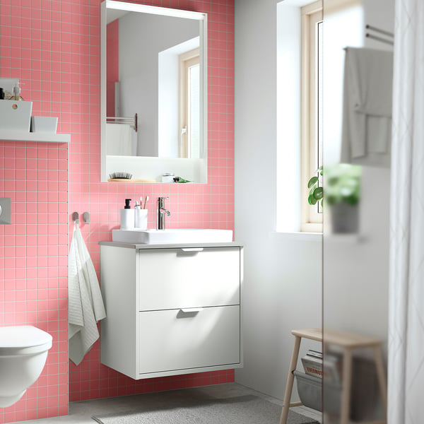 FAXÄLVEN Miroir avec éclairage intégré, 60x95 cm