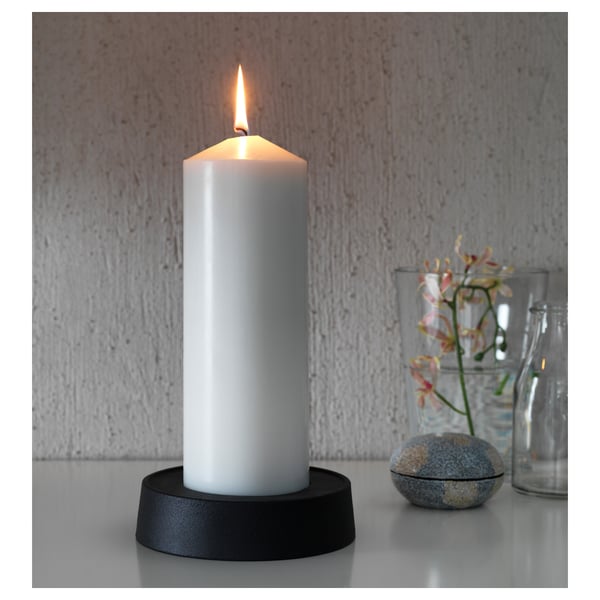 FENOMEN Bougie bloc non parfumée, blanc, 29 cm 120 hr