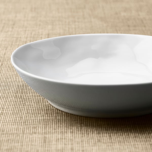 FORELLTETRA Assiette creuse, blanc, 21x19 cm