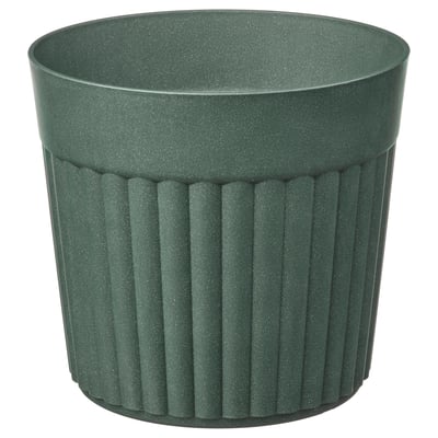 FRÄKENVÄXT Cache-pot, intérieur/extérieur/vert profond, 24 cm